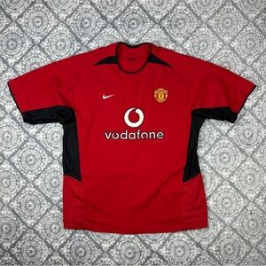 Nike Jersey Adult XL Manchester United FC Vodafone Shirt Football Soccer Vtg